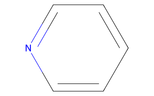 2D molecular structure for CAS 110-86-1